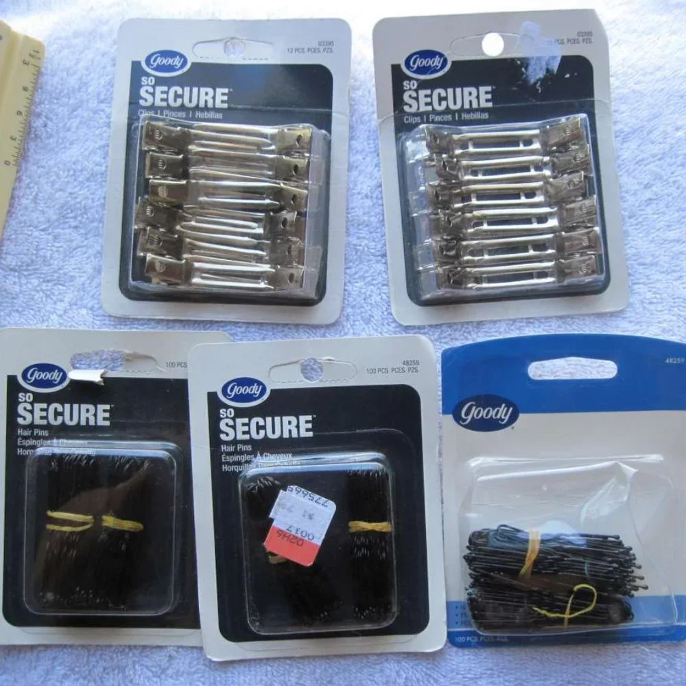 100 Metal Styling Hold It Secure Hair Pins Goody Coated Pin Blend Bronze Black
